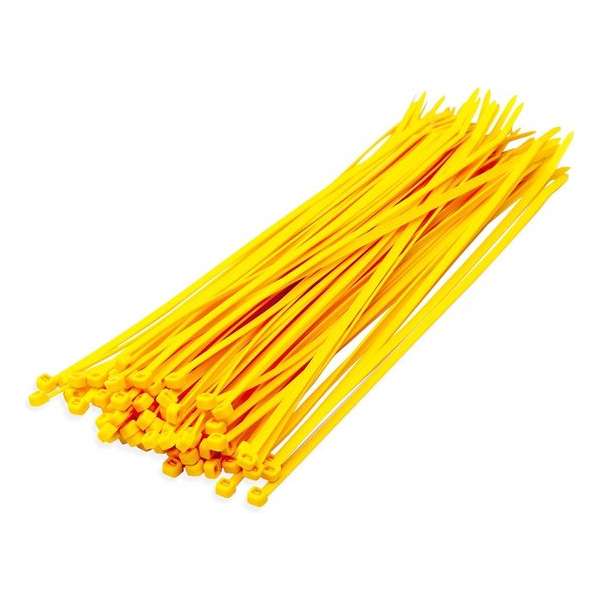 200x stuks kabelbinder / kabelbinders nylon geel 10 x 0,25 cm - bundelbanden - tiewraps / tie ribs / tie rips 200x stuks kabelbinder / kabelbinders nylon geel 10 x 0,25 cm - bundelbanden - tiewraps / tie ribs / tie rips