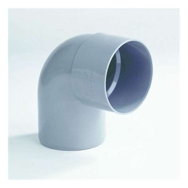 Dyka Bocht 1x lijmmof 1x spie 90° PVC keurmerk BRL52100 75mm Dyka Bocht 1x lijmmof 1x spie 90° PVC keurmerk BRL52100 75mm