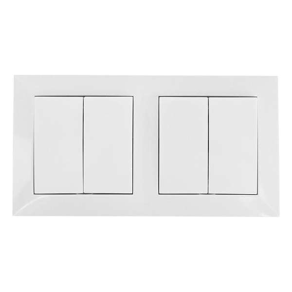 Wisselschakelaar Wissel/Wissel - Aigi Cika - Inbouw - 2-voudig Dubbel Schakelaar - Incl. Afdekraam - Wit - BES LED Wisselschakelaar Wissel/Wissel - Aigi Cika - Inbouw - 2-voudig Dubbel Schakelaar - Incl. Afdekraam - Wit - BES LED
