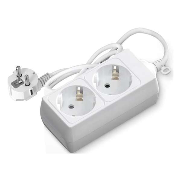 Verlengsnoer - Igia Wayne - 3680W - 2 Stopcontacten - 1.5 Meter - Wit | Nederland