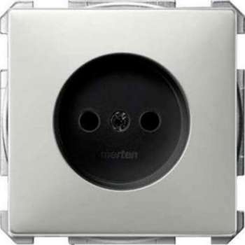 Schneider Electric Merten System Design wandcontactdoos inbouw enkel edelstaal