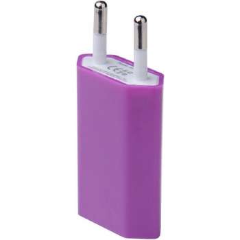 Universal USB adapter - USB stekker - USB lader - Blokje - Universeel - Paars