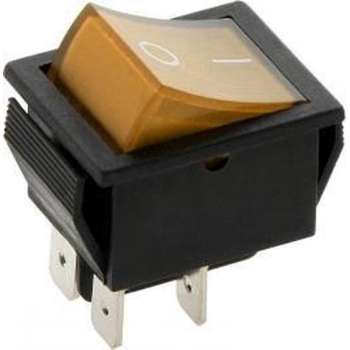 Schakelaar - oranje - 12 volt - 35A - verlicht