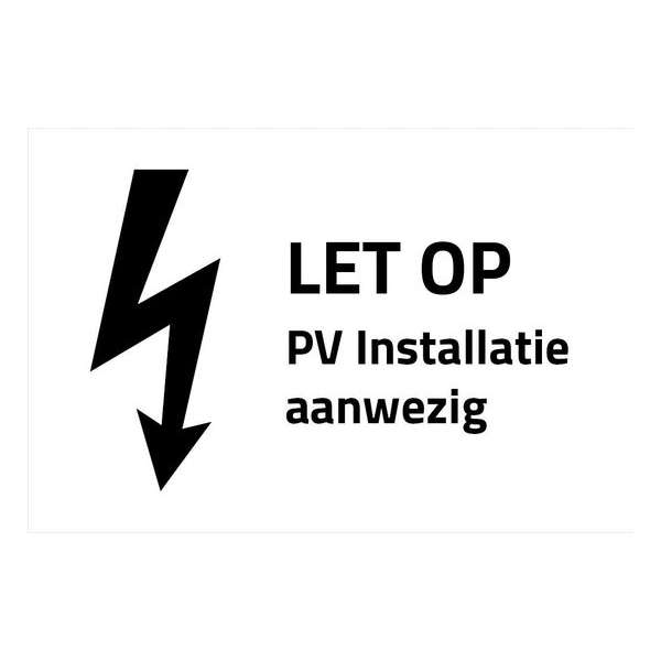 PV Sticker - Medium Formaat - 5 STUKS PV Sticker - Medium Formaat - 5 STUKS