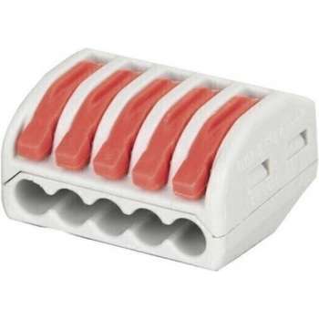 Showgear LED Cable connector 5 weg rood (Verpakking 10 stuks)