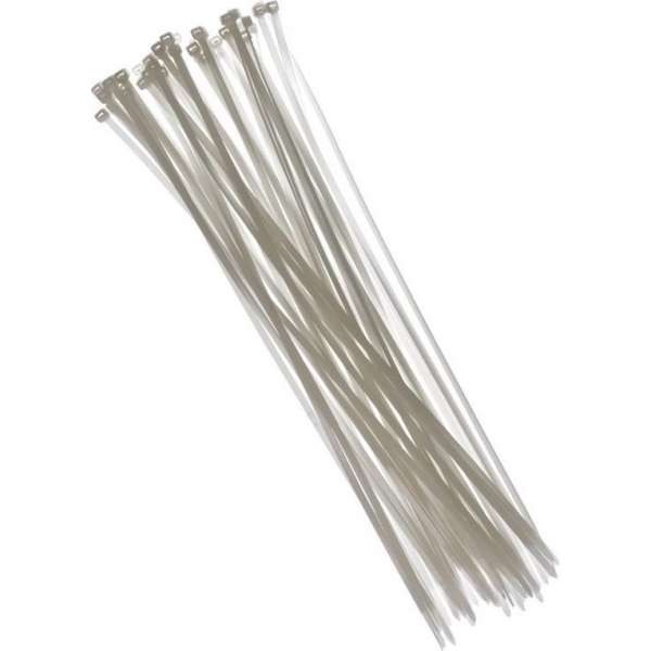 Tiewraps 40 cm - Wit - 100 stuks - Kabelbinders - Witte tie wraps - Klus materiaal benodigdheden