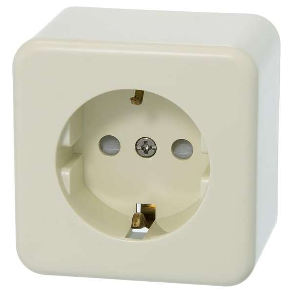 GAMMA opbouw wandcontactdoos| serie Andes | randaarde | kinderbeveiliging | crème GAMMA opbouw wandcontactdoos| serie Andes | randaarde | kinderbeveiliging | crème