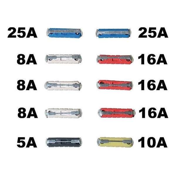 Set porcelein zekering 10 stuks Set porcelein zekering 10 stuks