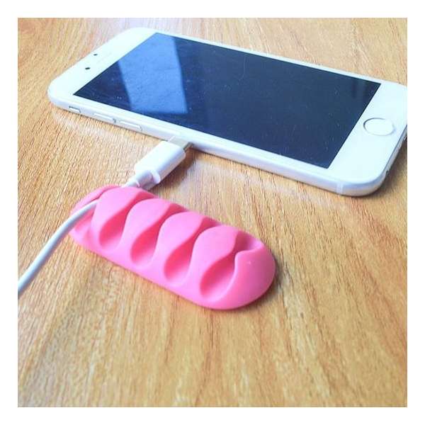 Doodadeals® | Roze zelfklevende kabelhouder voor 5 kabels | Roze Doodadeals® | Roze zelfklevende kabelhouder voor 5 kabels | Roze