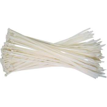 kabelbinder / tie wraps 20 cm x 3.5 mm wit / 100 st