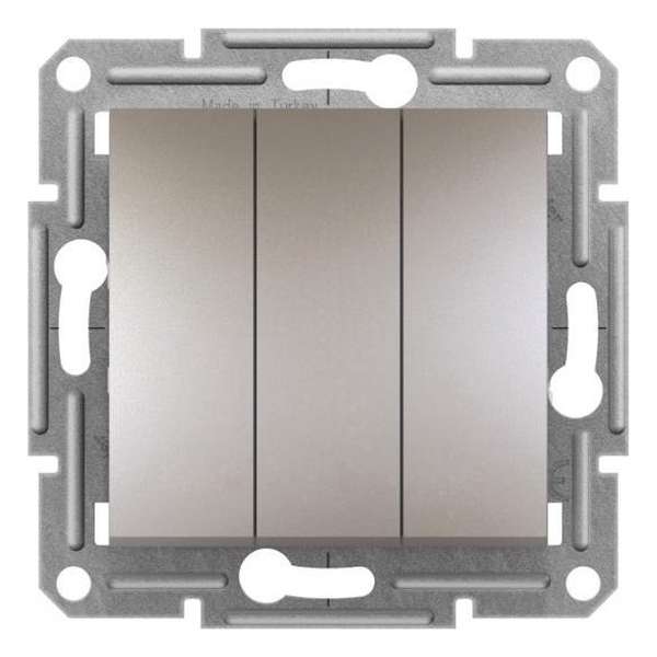 Schneider Electric Asfora serie - (3) Driepolig Serie Schakelaar - Schakelmateriaal - Mooi Strak Design - BRONS Schneider Electric Asfora serie - (3) Driepolig Serie Schakelaar - Schakelmateriaal - Mooi Strak Design - BRONS