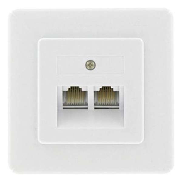 Kopp wandcontactdoos ADSL/UTP 2-voudig Kopp wandcontactdoos ADSL/UTP 2-voudig