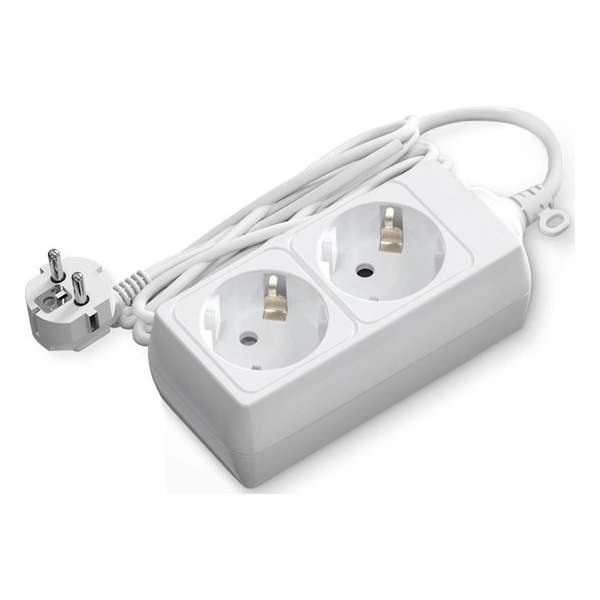 Verlengsnoer - Aigi Synci - 3680W - 2 Stopcontacten - 5 Meter - Wit | Nederland - BSE Verlengsnoer - Aigi Synci - 3680W - 2 Stopcontacten - 5 Meter - Wit | Nederland - BSE