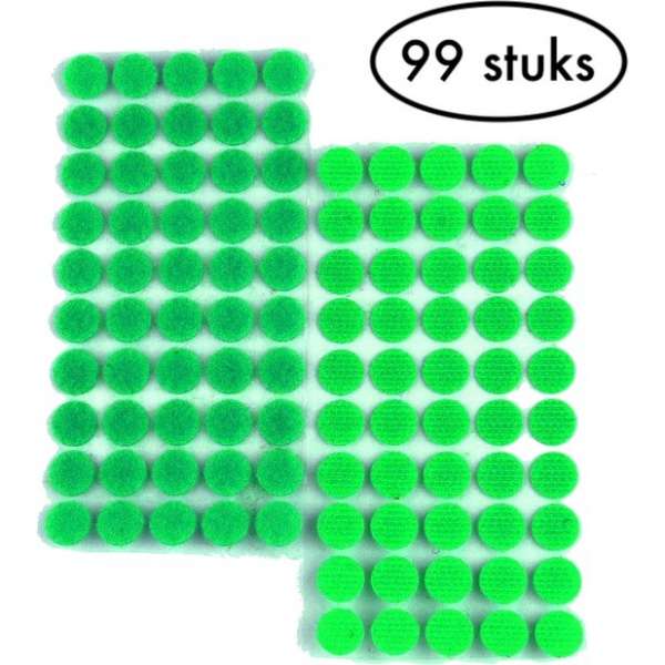 99 stuks Zelfklevend klittenband – Klittenbandsluiting – Klittenband rondjes – 1cm - groen 99 stuks Zelfklevend klittenband – Klittenbandsluiting – Klittenband rondjes – 1cm - groen