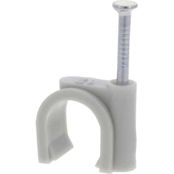 Q-Link kabelclip – rond – 12 mm – grijs – 50 stuks Q-Link kabelclip – rond – 12 mm – grijs – 50 stuks