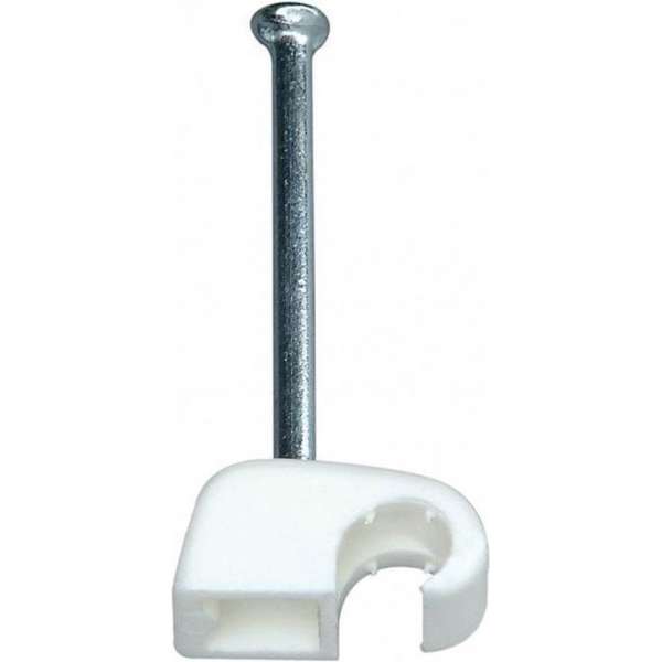 Kopp kabelclip / spijkerclip 7 mm rond wit 50 stuks Kopp kabelclip / spijkerclip 7 mm rond wit 50 stuks