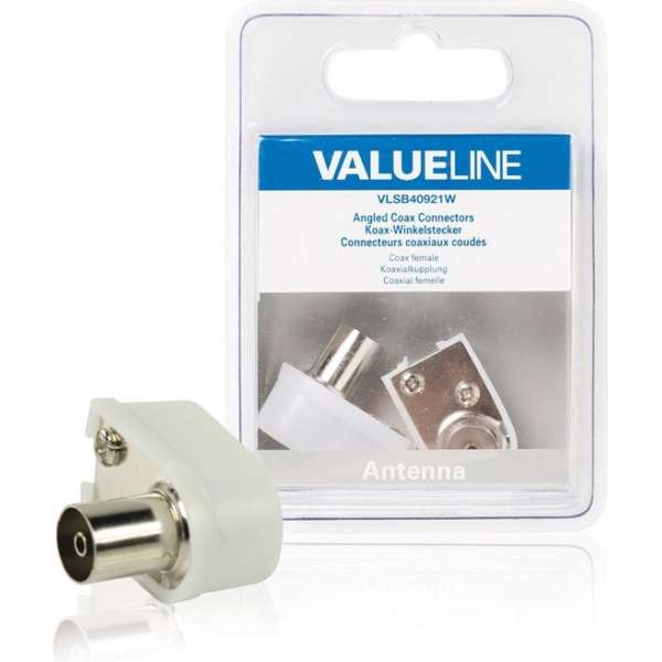 Valueline VLSB40921W coaxconnector 2 stuk(s) Valueline VLSB40921W coaxconnector 2 stuk(s)