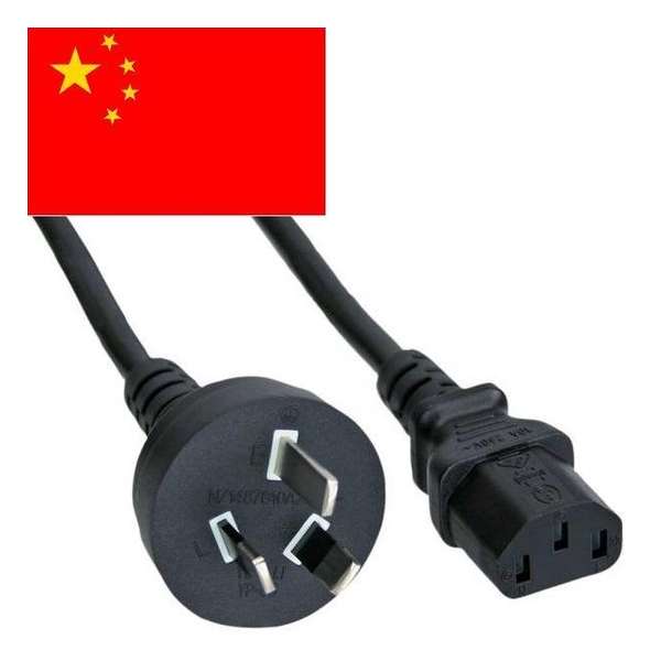 InLine China Stroomkabel met C13 plug - zwart - 1,8 meter InLine China Stroomkabel met C13 plug - zwart - 1,8 meter