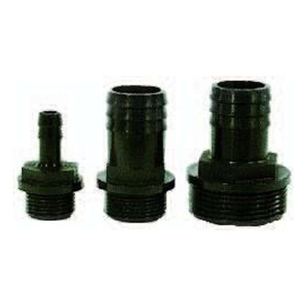 Slangpilaar buitendraad x tule PP zwart 1 1/4" x 25mm Slangpilaar buitendraad x tule PP zwart 1 1/4" x 25mm