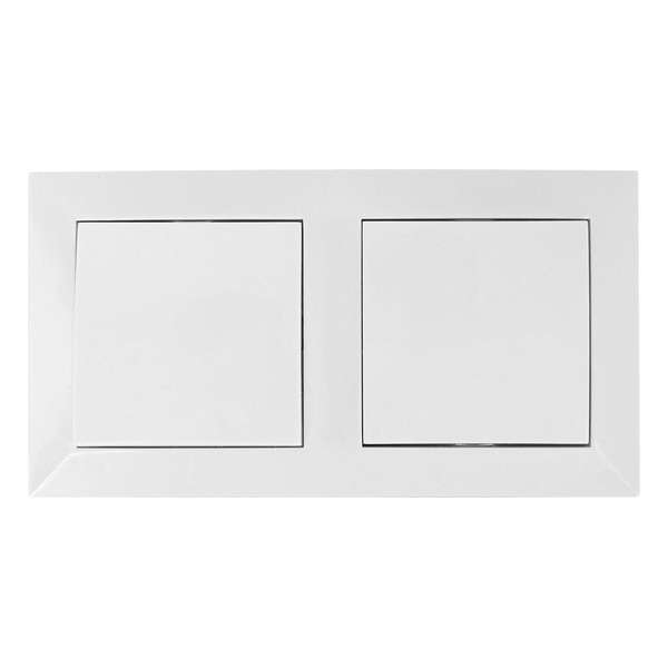 Wisselschakelaar - Igory Cika - Inbouw - 2-voudig Enkel Schakelaar - Incl. Afdekraam - Wit Wisselschakelaar - Igory Cika - Inbouw - 2-voudig Enkel Schakelaar - Incl. Afdekraam - Wit