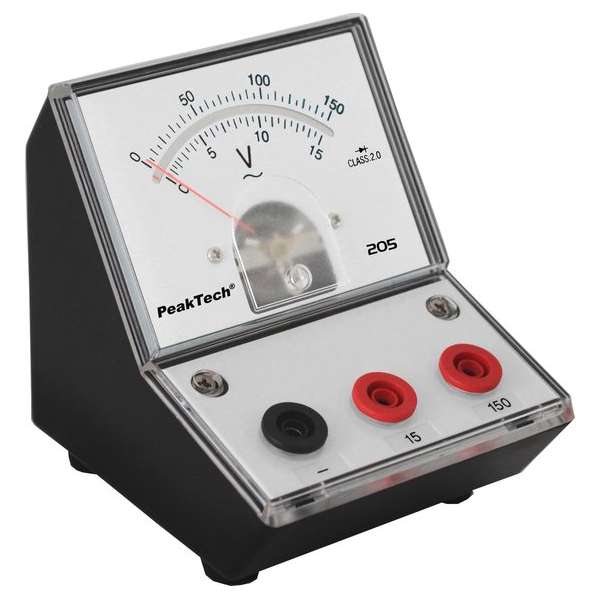 PeakTech 205-11 Analoog Instrument - 0...15V/150V AC PeakTech 205-11 Analoog Instrument - 0...15V/150V AC