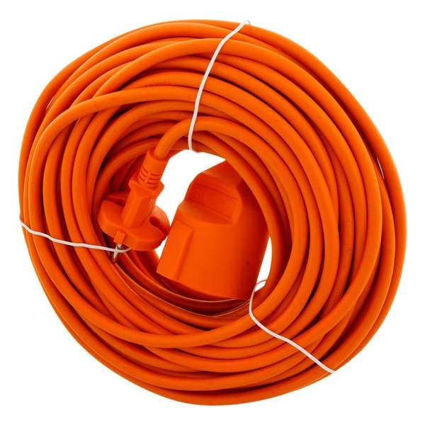 Exin Verlengsnoer – Stekkerdoos 20 meter – Verlengkabel Wit – 2 x 1.0 mm² - Zonder Randaarde Exin Verlengsnoer – Stekkerdoos 20 meter – Verlengkabel Wit – 2 x 1.0 mm² - Zonder Randaarde
