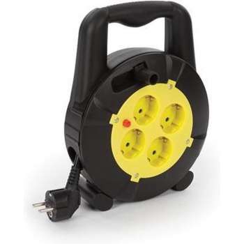 Kabelhaspel 5 m - 3g1.5 - 4 stopcontacten - randaarde