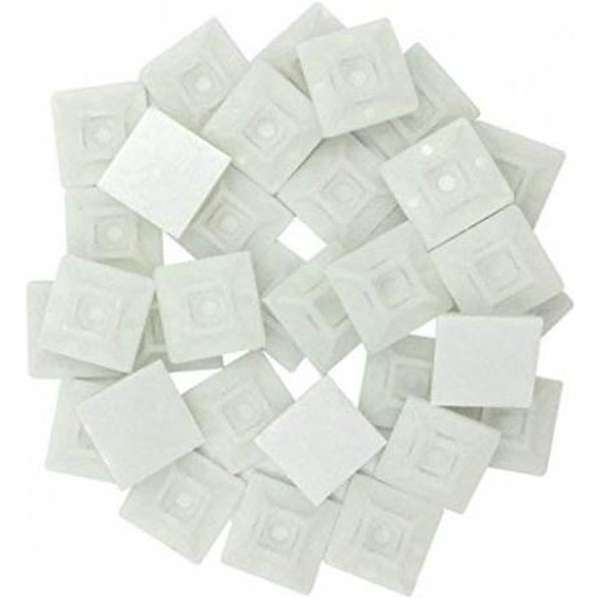 Ohmeron - Nylon kabelbindervoet 100 stuks - 20x20 - wit Ohmeron - Nylon kabelbindervoet 100 stuks - 20x20 - wit