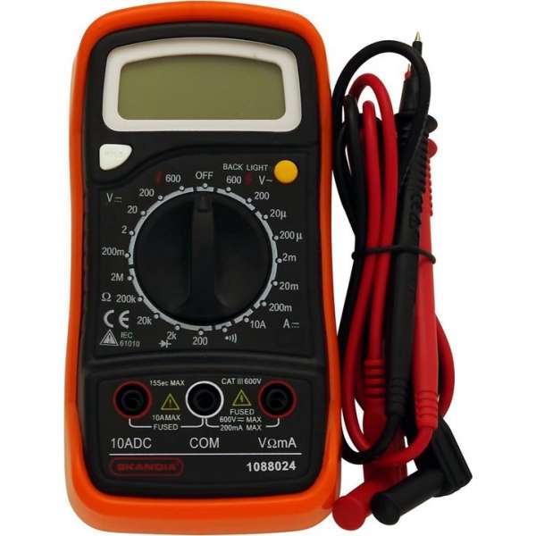 Skandia multimeter digitaal compact 600V 10A Skandia multimeter digitaal compact 600V 10A