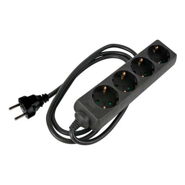 4-VOUDIGE STEKKERDOOS MET KRIMPKOUS - 3G1.5 - 1.5 m - SCHUKO 4-VOUDIGE STEKKERDOOS MET KRIMPKOUS - 3G1.5 - 1.5 m - SCHUKO