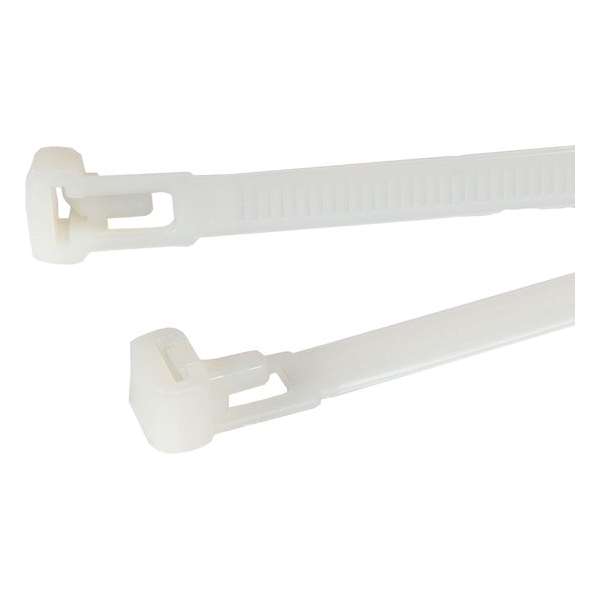 Kabelbinders/tyraps hersluitbaar wit. 540mm x 7.6mm. 1x100 stuks + Kortpack pen (099.1011) Kabelbinders/tyraps hersluitbaar wit. 540mm x 7.6mm. 1x100 stuks + Kortpack pen (099.1011)