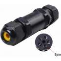 Waterdichte kabelverbinder connector - 5-polig - 230V - IP67