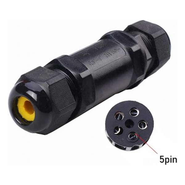 Waterdichte kabelverbinder connector - 5-polig - 230V - IP67 Waterdichte kabelverbinder connector - 5-polig - 230V - IP67