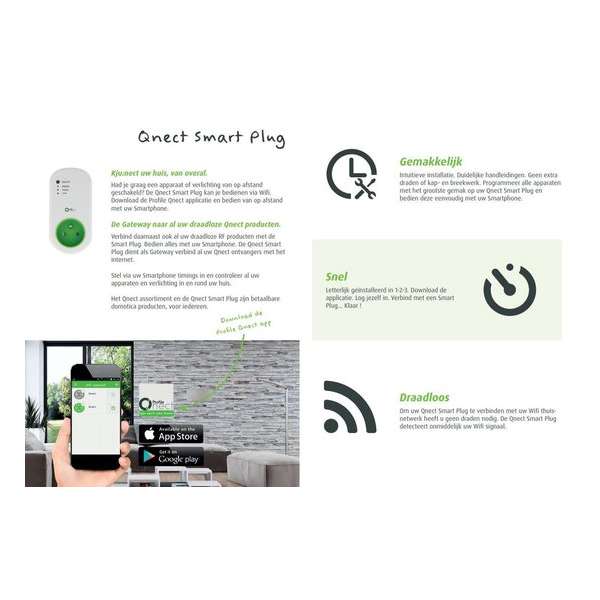 PROFILE QNECT wand inbouw schakelaar - 400W - wit PROFILE QNECT wand inbouw schakelaar - 400W - wit