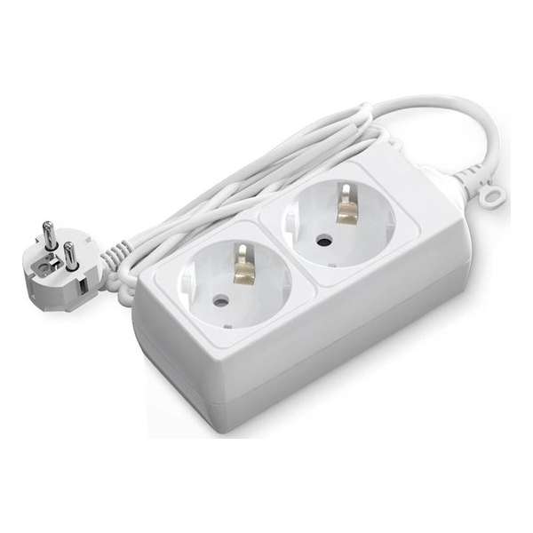 Verlengsnoer - Igna Synci - 3680W - 2 Stopcontacten - 5 Meter - Wit | Nederland Verlengsnoer - Igna Synci - 3680W - 2 Stopcontacten - 5 Meter - Wit | Nederland