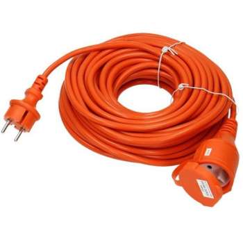 Verlengsnoer - 10 meter - 1.5mm² - IP44 Spatwaterdicht - Verlengsnoer 10 meter oranje