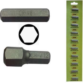 JBM Tools | M8 inbussleutel met hex-bit 6mm - verchroomd