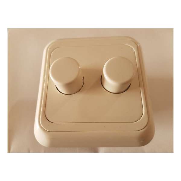 duo dimmer compleet gl/hal 230/12v creme