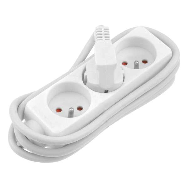 TQ4U stekkerdoos 3-voudig MET PENAARDE | 3 x 1.5mm² | aansluitkabel 1.5 mtr | belastbaar tot 3600 watt | wit TQ4U stekkerdoos 3-voudig MET PENAARDE | 3 x 1.5mm² | aansluitkabel 1.5 mtr | belastbaar tot 3600 watt | wit