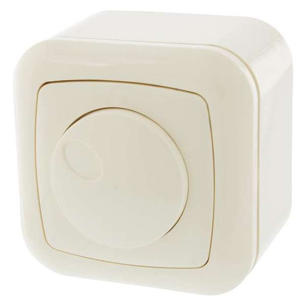 Dimmer universeel – inbouw–opbouw – druk–wissel – crème Dimmer universeel – inbouw–opbouw – druk–wissel – crème