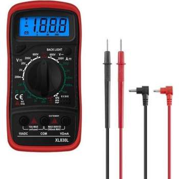XL830L - Digitale Multimeter - Slimme Spanningsmeter - Voltmeter - Voltage Meter - Rood