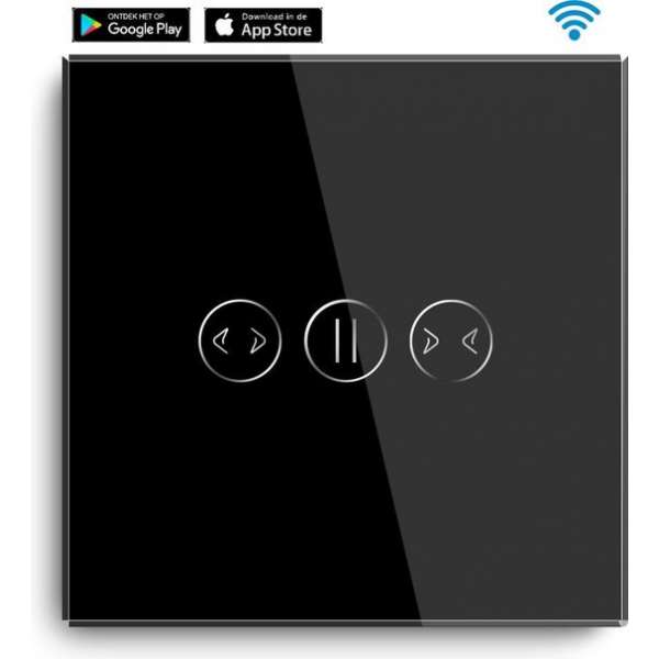 SmartinHuis - Slimme gordijnschakelaar - Wifi - Zwart SmartinHuis - Slimme gordijnschakelaar - Wifi - Zwart