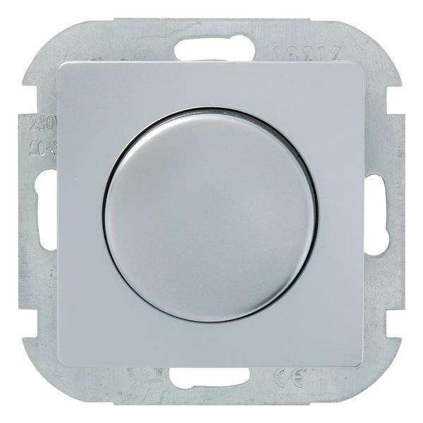 PLIEGER dimmer - serie Luna - 12V halogeen met elektronische trafo - 50 - 500 watt - druk aan/uit - aluminium PLIEGER dimmer - serie Luna - 12V halogeen met elektronische trafo - 50 - 500 watt - druk aan/uit - aluminium