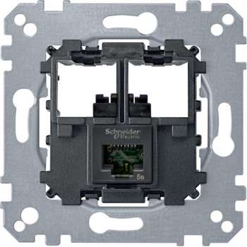Sokkel - RJ45 Actassi CAT6 UTP 1V - Merten - Schneider Electric - MTN4576-0001
