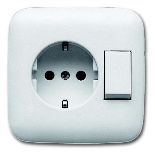 Busch Jaeger SI combinatie 1 polig/wissel RA wit Busch Jaeger SI combinatie 1 polig/wissel RA wit