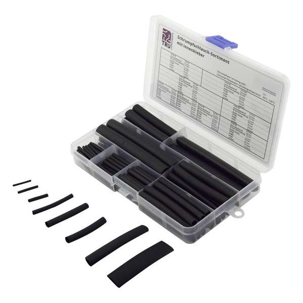 TRU COMPONENTS TC-6793940 Krimpkous assortiment Zwart Krimpverhouding:3:1 100 stuk(s) TRU COMPONENTS TC-6793940 Krimpkous assortiment Zwart Krimpverhouding:3:1 100 stuk(s)