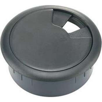 TRU COMPONENTS 530045 Kabeldoorvoering Voor werkblad Montagegat: 60 mm ABS Zwart 1 stuk(s)