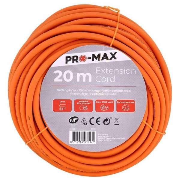 Verlengsnoer Pro Max Spatdicht Outdoor use Verlengsnoer Pro Max Spatdicht Outdoor use
