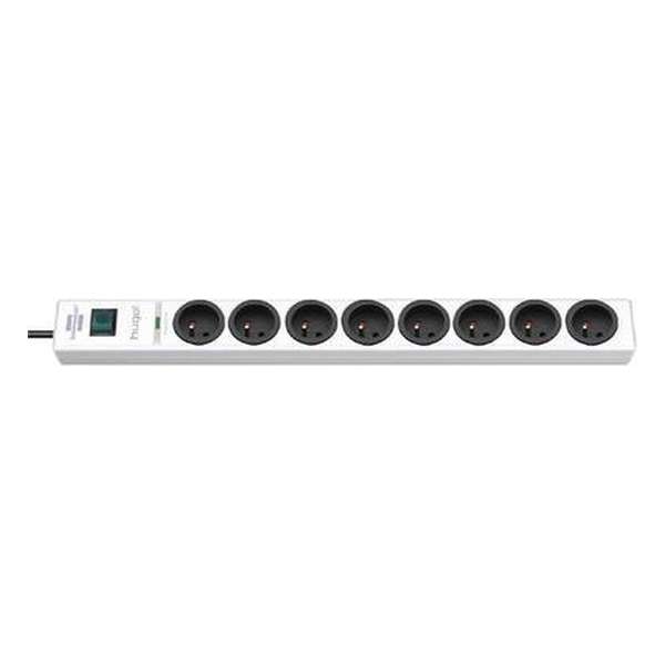 Brennenstuhl Hugo Base Socket Extension Strip White Overspanningsbeveiliging 8 Sockets 2m 19500A Brennenstuhl Hugo Base Socket Extension Strip White Overspanningsbeveiliging 8 Sockets 2m 19500A