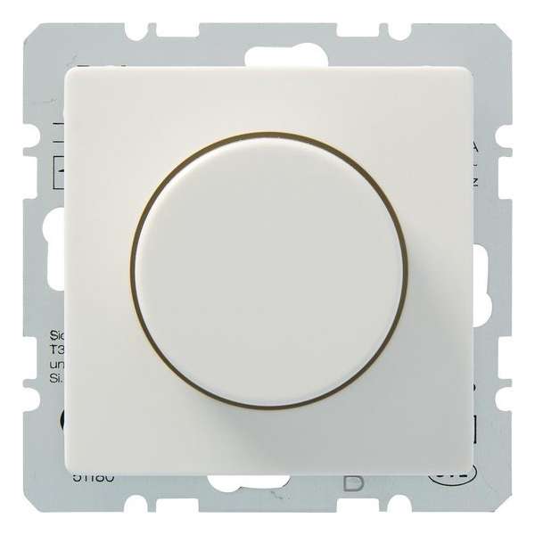 Berker Inbouw Dimmer Spoelentrafo Q.1 20-500W Wit Berker Inbouw Dimmer Spoelentrafo Q.1 20-500W Wit